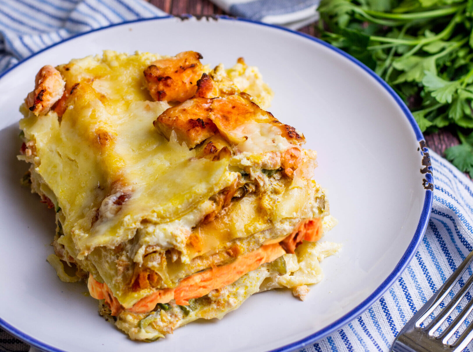 Salmon And Vegetables Lasagna Camanchaca